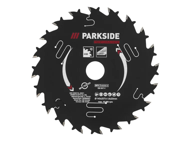 PARKSIDE PERFORMANCE® Lame de scie circulaire. 140 mm