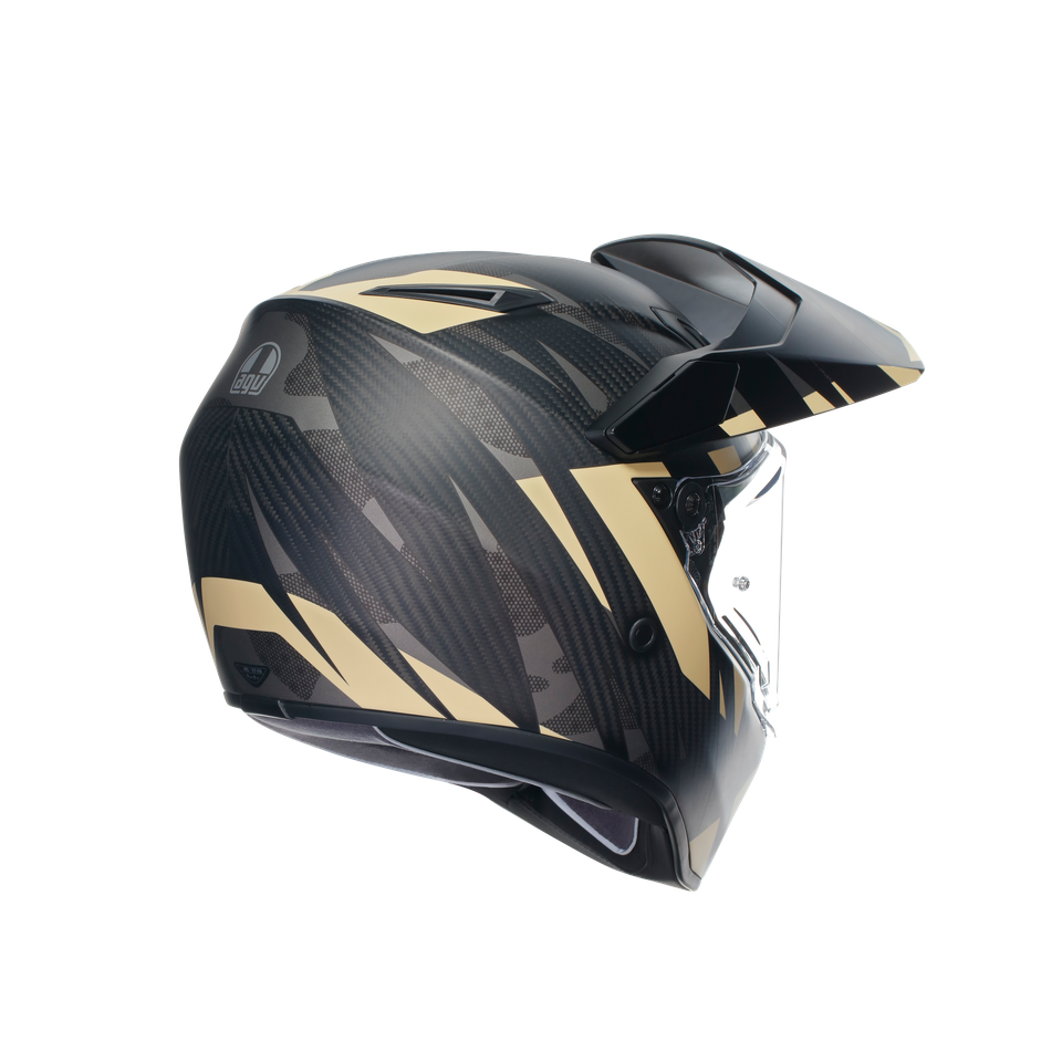 AX9 STEPPA MATT CARBON/GREY/SAND - MOTORBIKE FULL FACE HELMET E2206