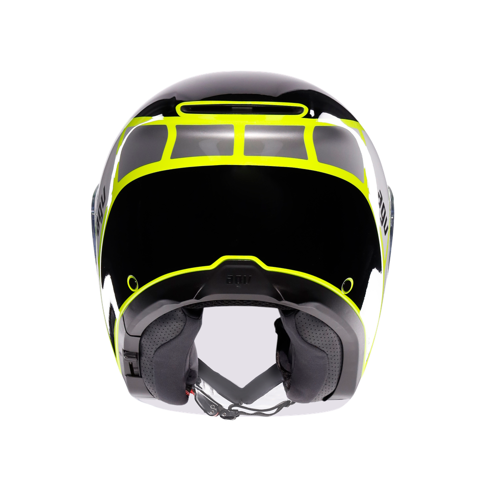 IRIDES DAVAO BLACK/GREY/YELLOW FLUO - MOTORBIKE OPEN FACE HELMET E2206