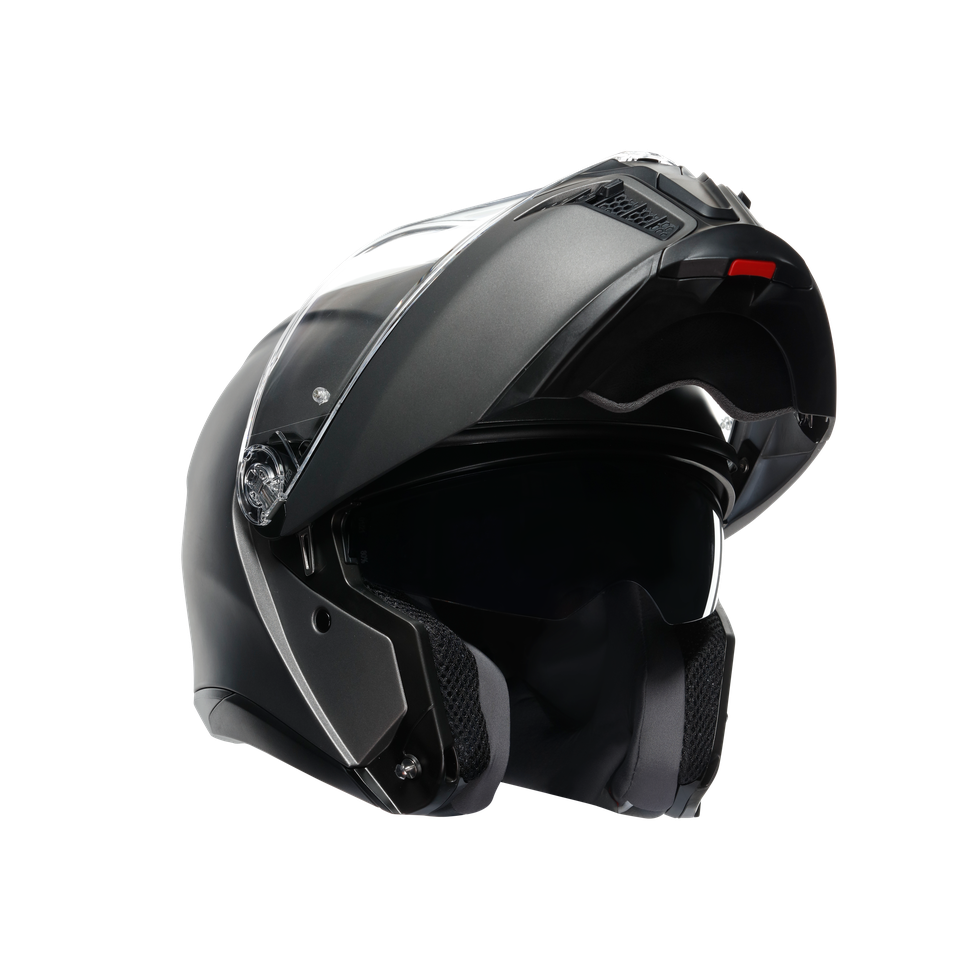 TOURMODULAR LUNA GREY MATT - MOTORBIKE FLIP UP HELMET E2206
