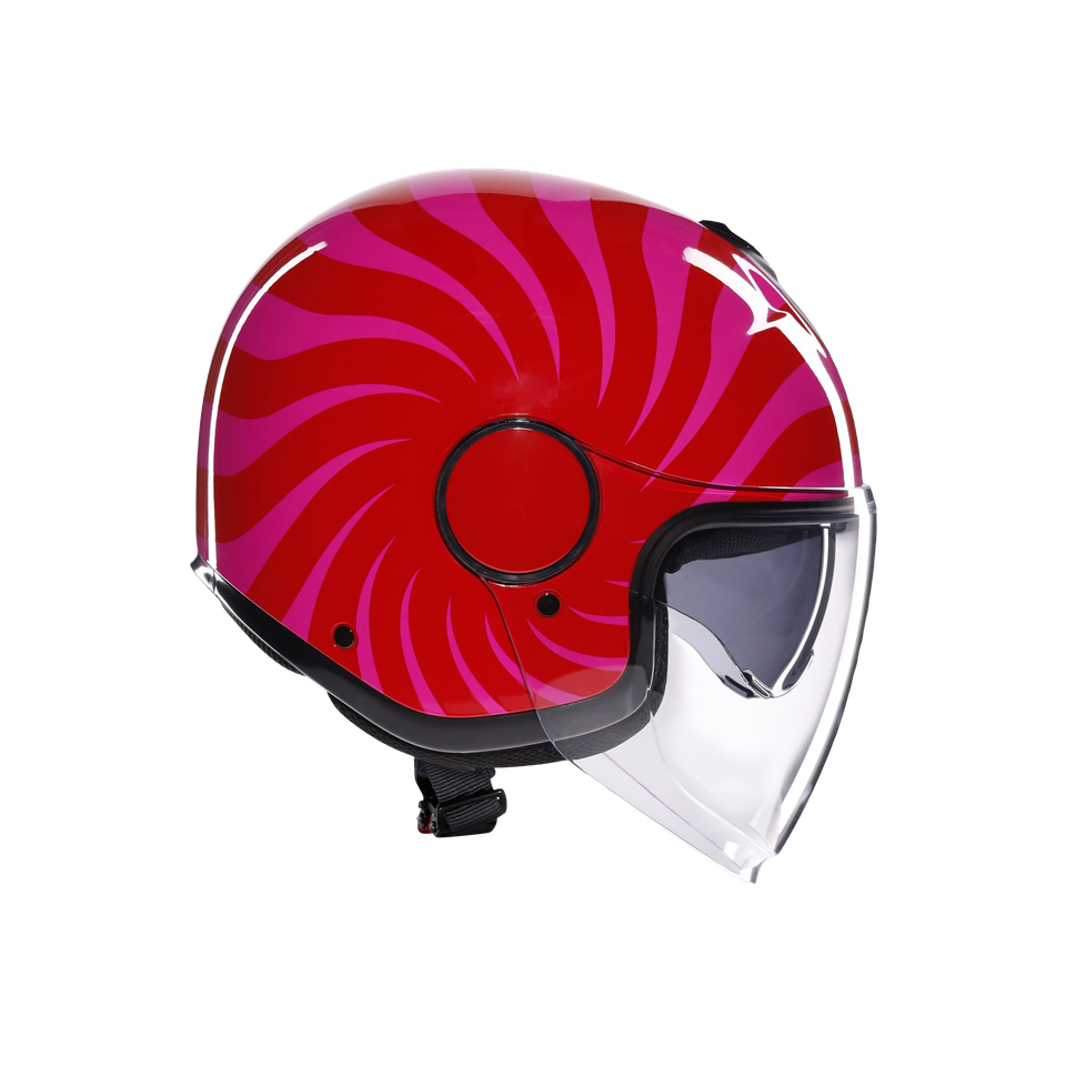 ETERES TROPEA RED/PINK - MOTORBIKE OPEN FACE HELMET E2206