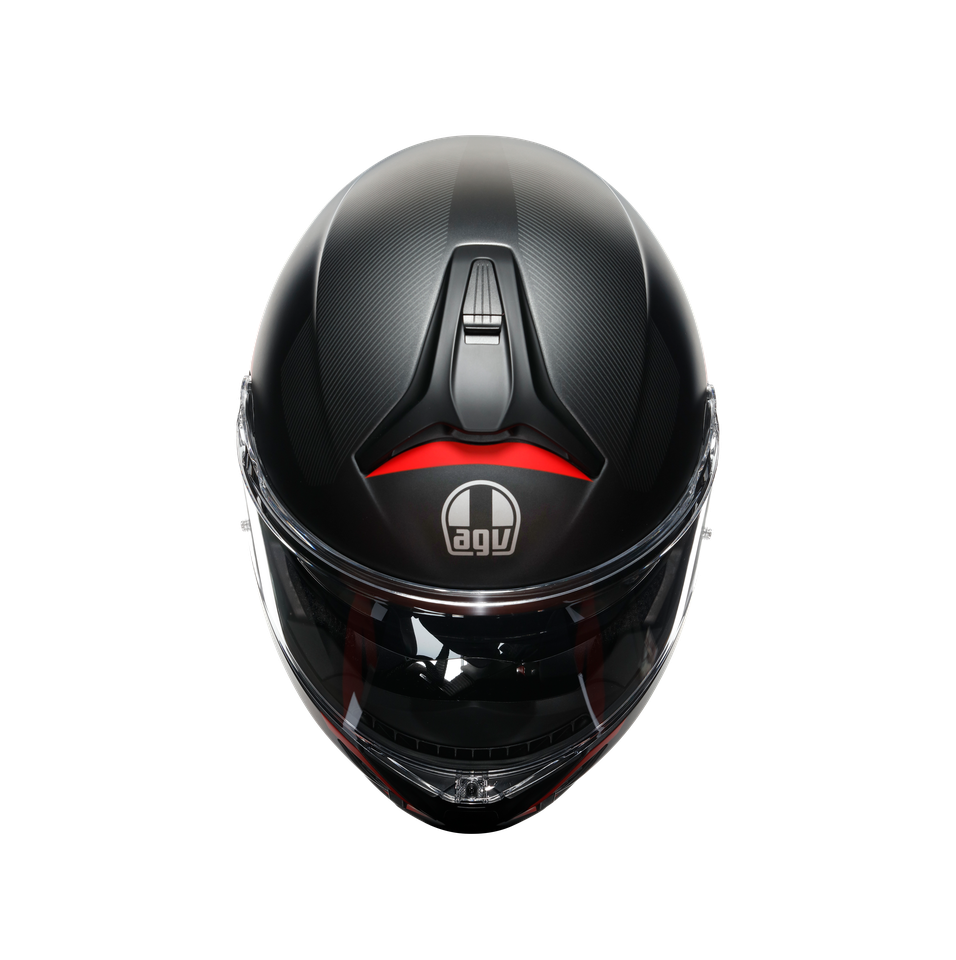 TOURMODULAR FREQUENCY MATT GUNMETAL/RED - MOTORBIKE FLIP UP HELMET E2206