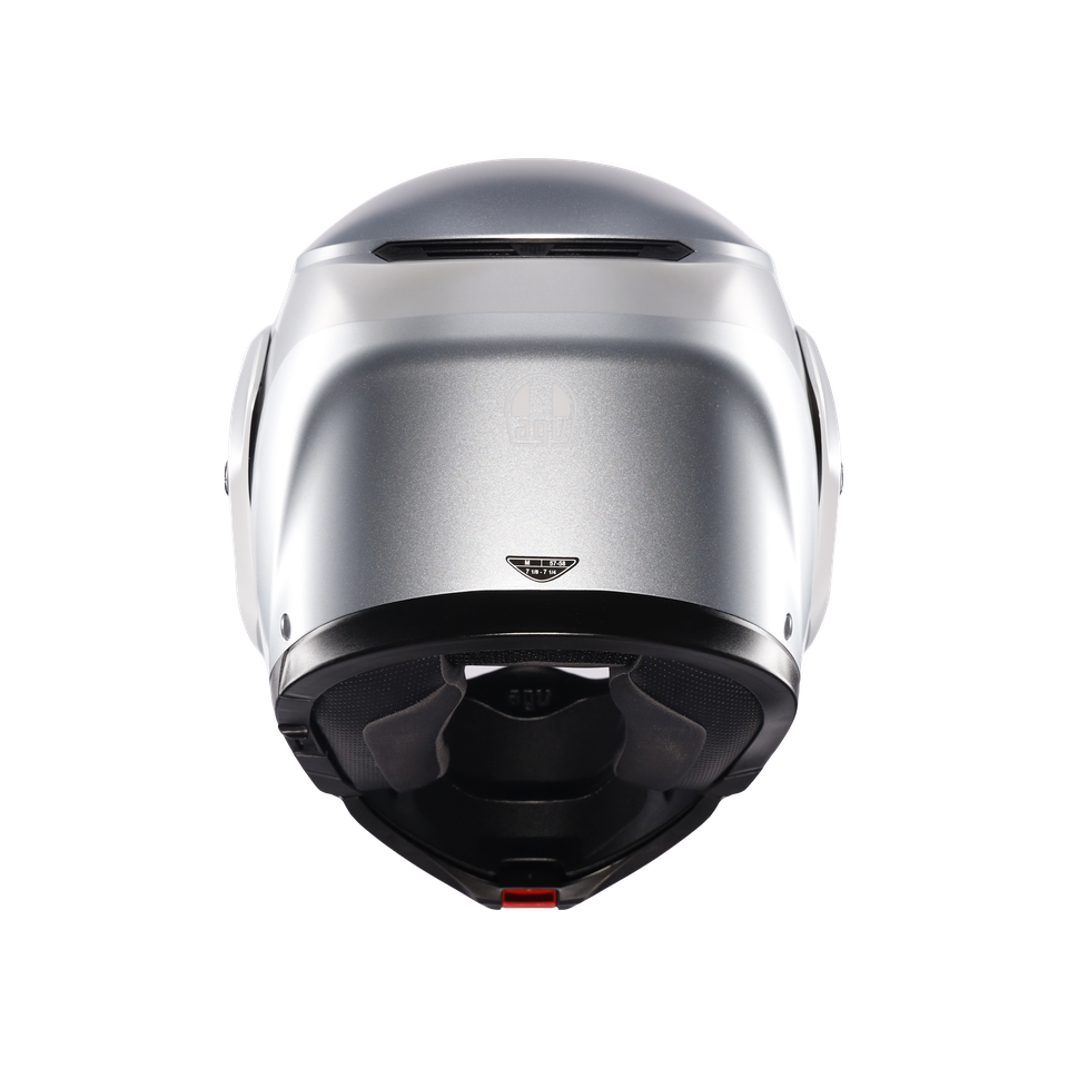 STREETMODULAR LEVICO MATT DOUBLE LIGHT GREY - MOTORBIKE FLIP UP HELMET E2206