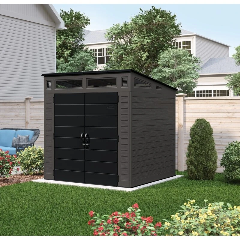 Modern 7ft 2.5in x 7ft 3.5in x 7ft 5.5in Resin Storage Shed