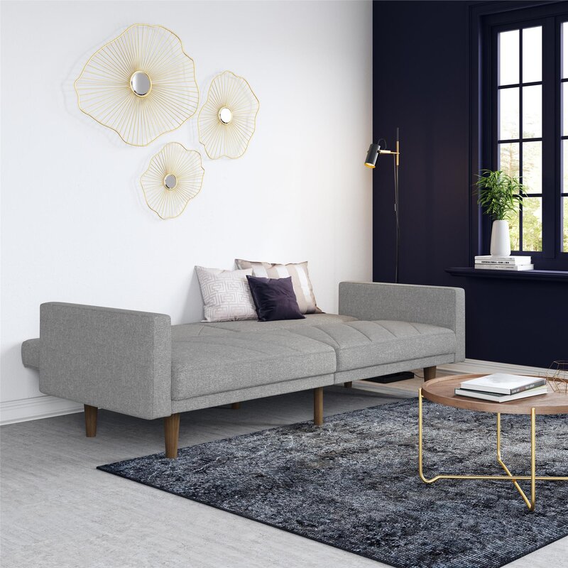 Adria Twin 78.5” Wide Split Back Convertible Sofa