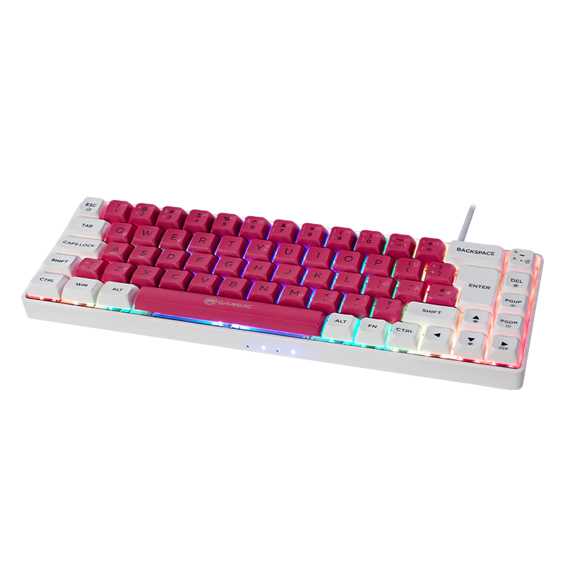 Gamiac TKL69G - Hvid/Rød- SF Tastatur - Rød Switch