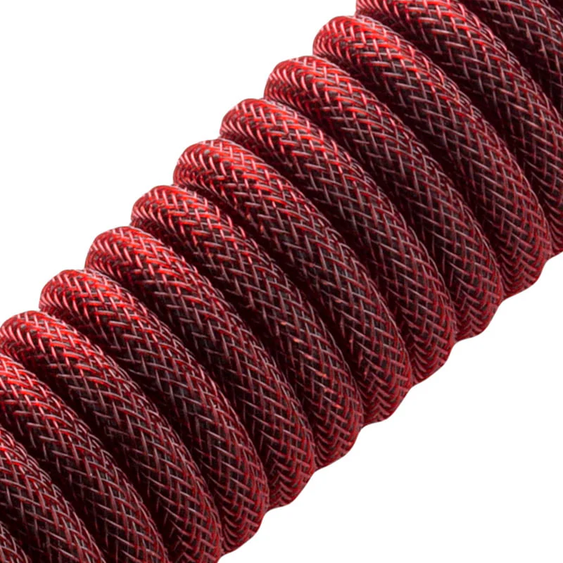 CableMod Classic Spiral-Tastaturkabel USB A auf USB Typ C. Republic Red – 150 cm