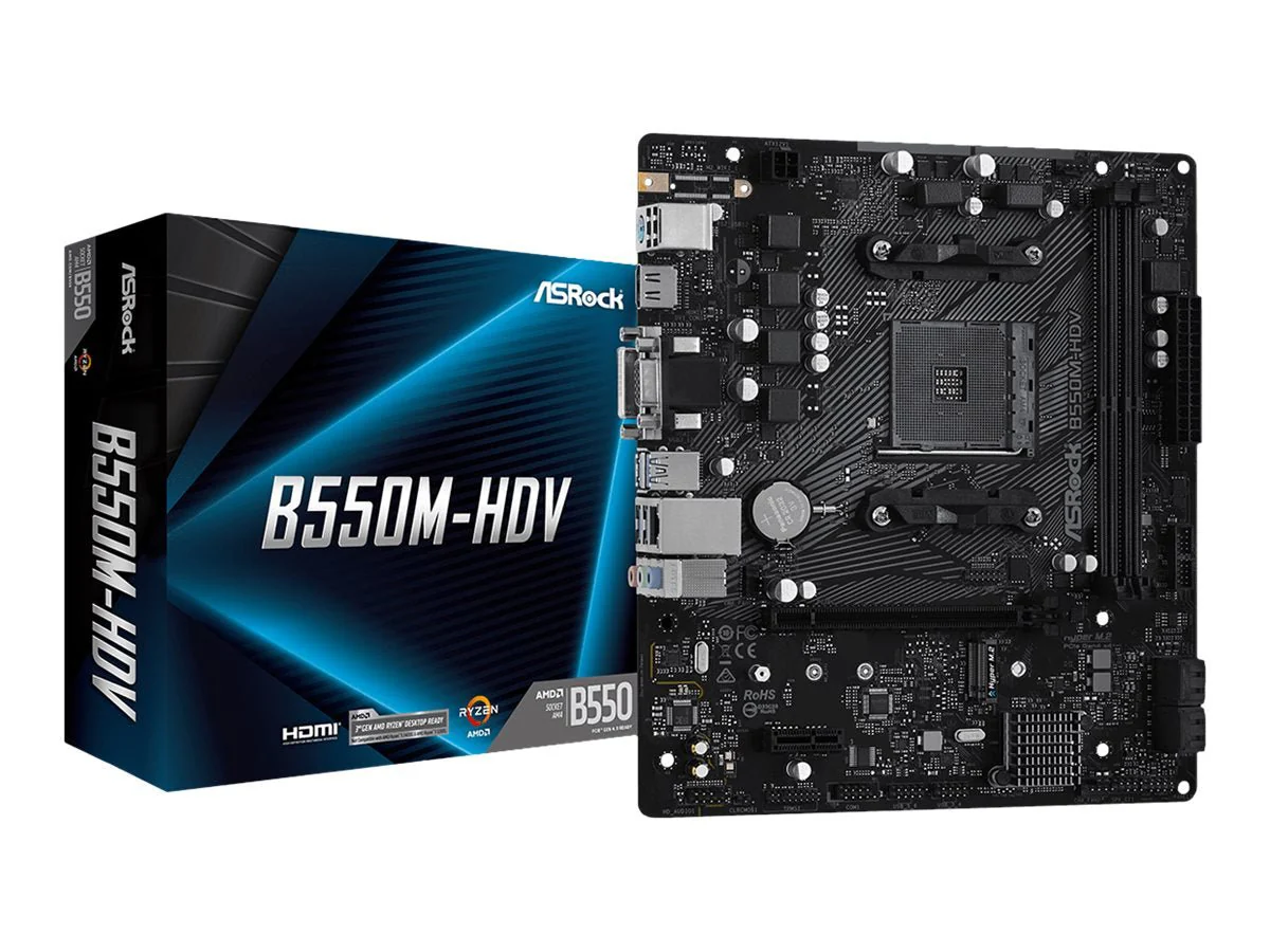 ASRock B550M-HDV Micro-ATX AM4 AMD B550 - Bundkort