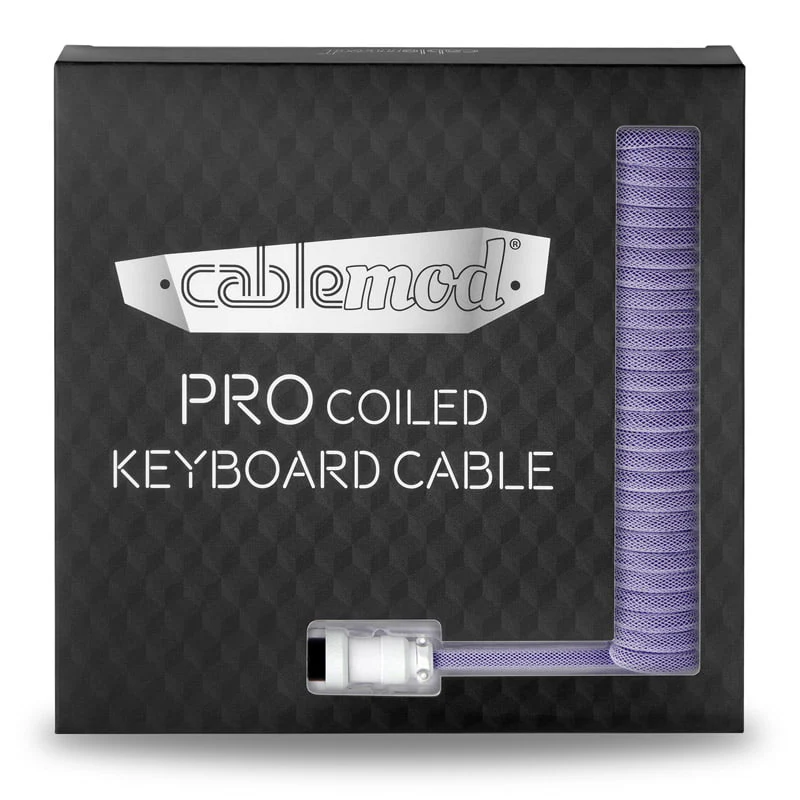 CableMod Pro Spiraltastaturkabel USB A auf USB Typ C. Rum Raisin – 150 cm