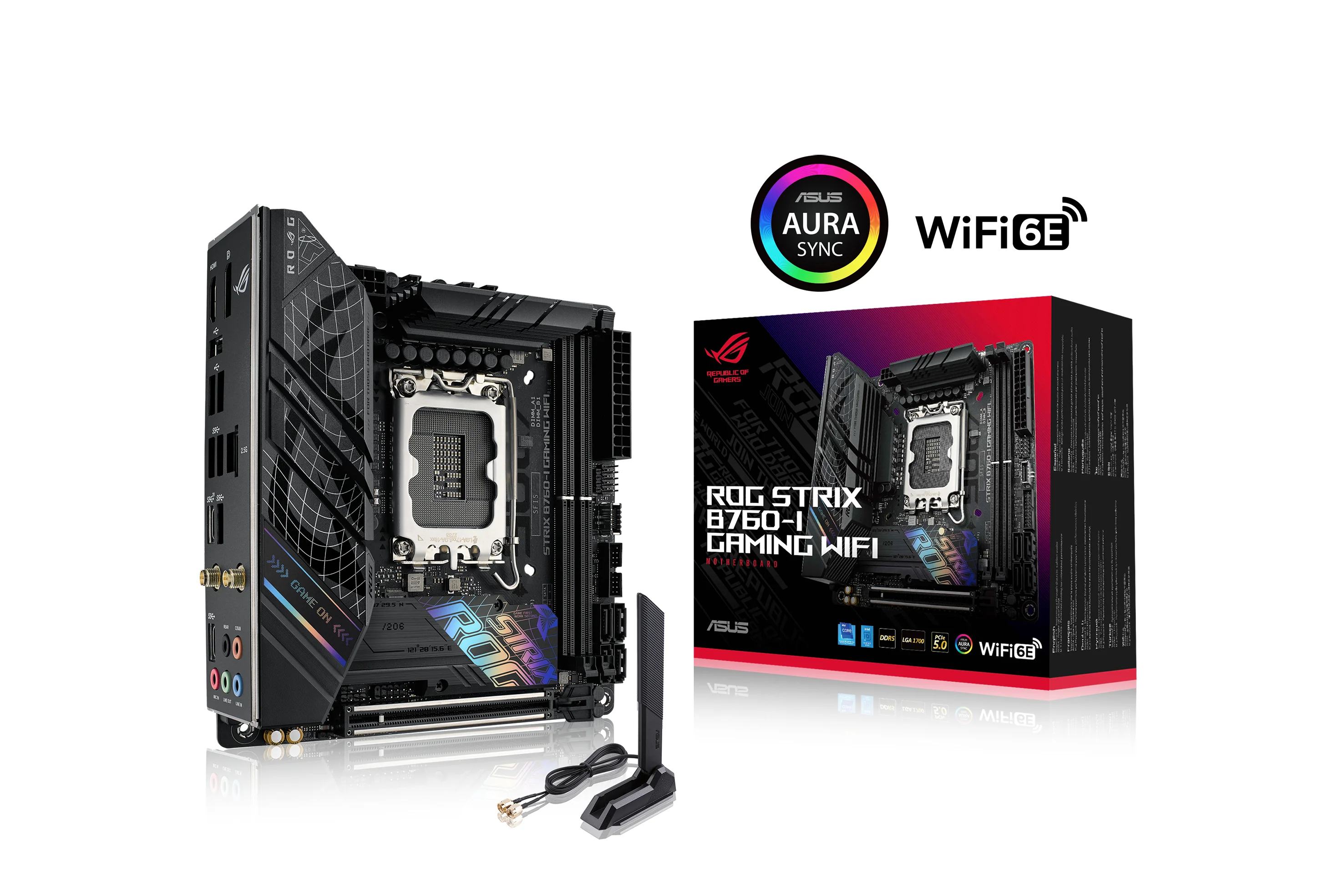 ASUS ROG STRIX B760-I GAMING WIFI (mITX. B760. LGA 1700. DDR5) - Bundkort