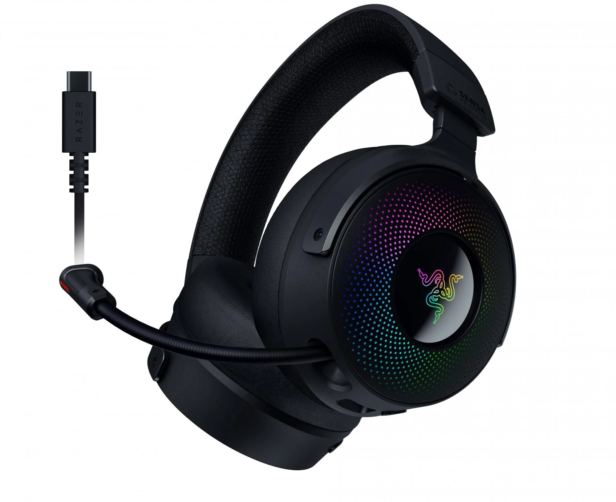 Razer – Kraken V4 Pro Black – Trådløst RGB Gaming Headset (Wireless & Kabel)