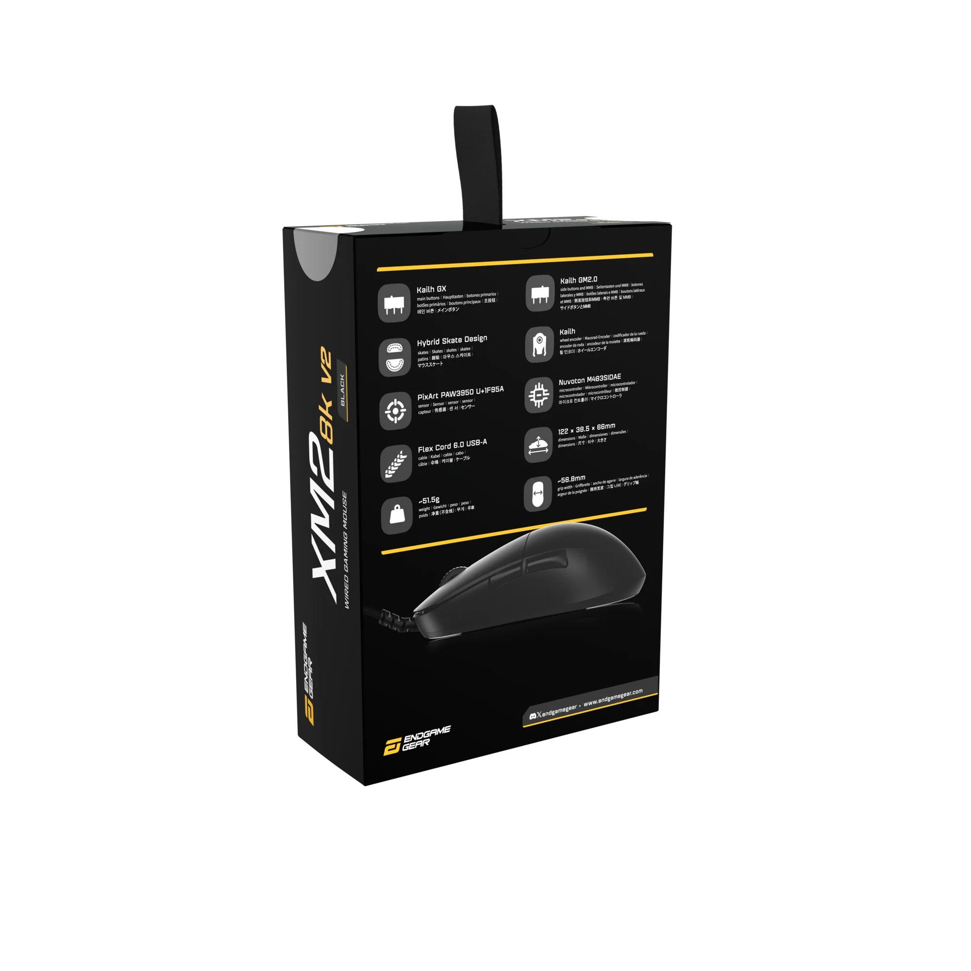 Endgame Gear XM2w 8K V2 – Kablet Gaming Mus (Sort)