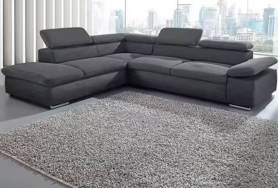 Valantine L-shaped corner sofa (Luxury microfiber ALTARA NUBUCK庐 with bed function) - Online Shop