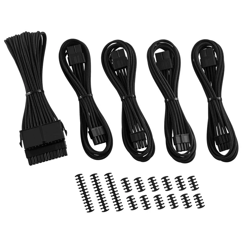 CableMod Classic ModMesh Kabelverlängerungsset – 8+8-Serie – schwarz