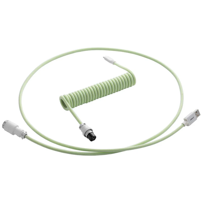 CableMod Pro Spiraltastaturkabel USB A auf USB Typ C. Lime Sorbet – 150 cm